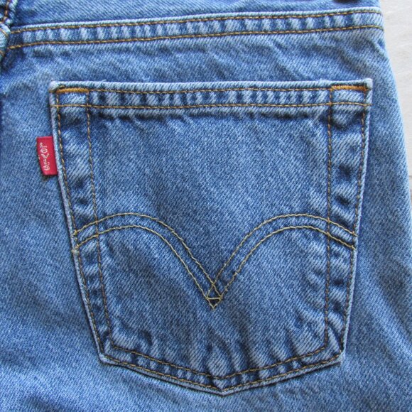 LEVI'S 550 BOY'S SIZE 14 (27 X 27) JEANS RELAXED FIT MEDIUM BLUE DENIM RED TAB - Picture 7 of 13